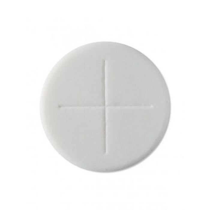 People's Single Cross Altar Bread With Sealed Edge White, Quantity 1000 - 1 1/8 Inch / 30mm Diameter