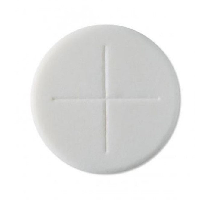 People's Single Cross Altar Bread With Sealed Edge White, Quantity 1000 - 1 3/8 Inch / 35mm Diameter