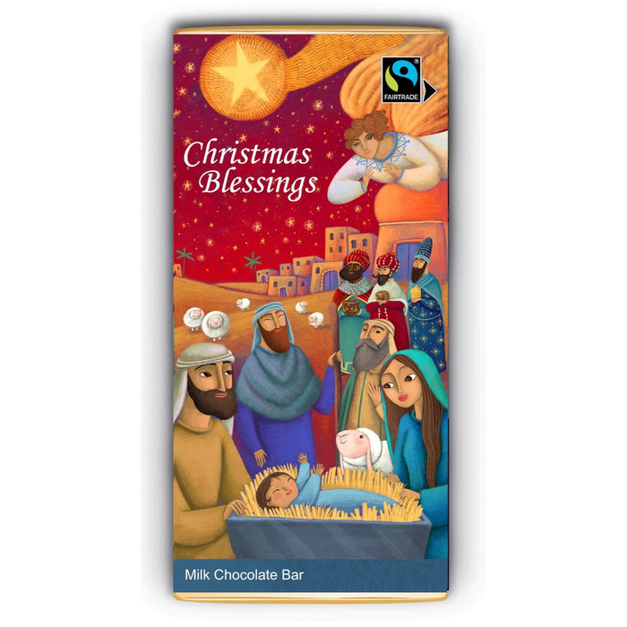 Christmas Blessings, Fairtrade Milk Chocolate Bar 80g, by The Meaningful Chocolate Company