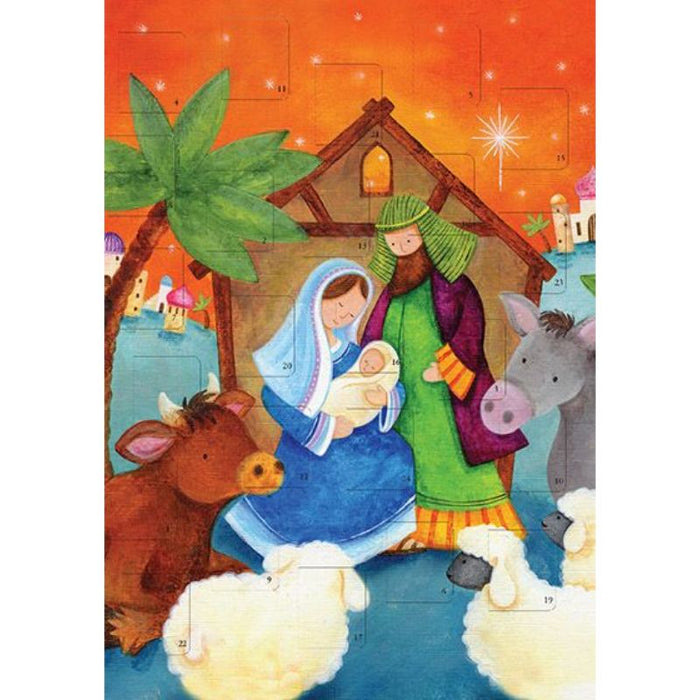 Holy Family Nativity Scene, Advent Calendar A4 Size, Pack of 6 Multi Buy Offer