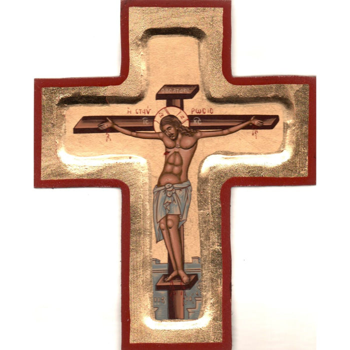 The Crucifixion Handmade Icon, Available In 3 Sizes From 5.5 Inches High