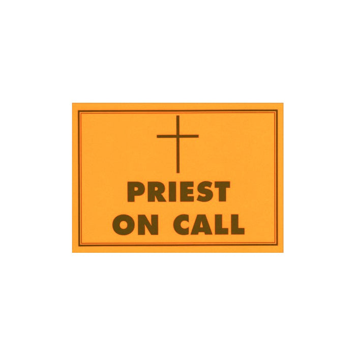 Priest On Call, A5 Size Laminated Card
