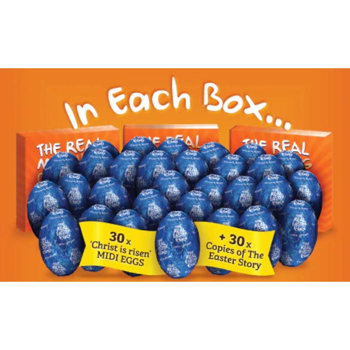 Real Easter Egg Sharing Box, 30 Fairtrade Chocolate Eggs, by The Meaningful Chocolate Company