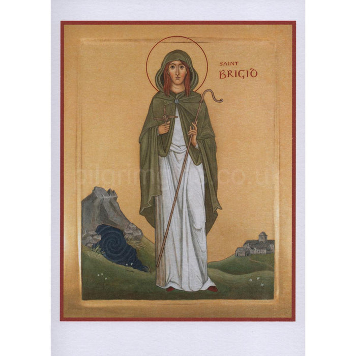 St. Brigid, Icon Greetings Card Blank Inside