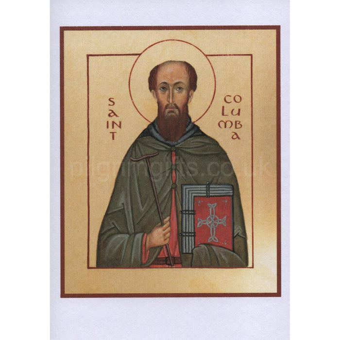 St. Columba, Icon Greetings Card Blank Inside - A6 Size