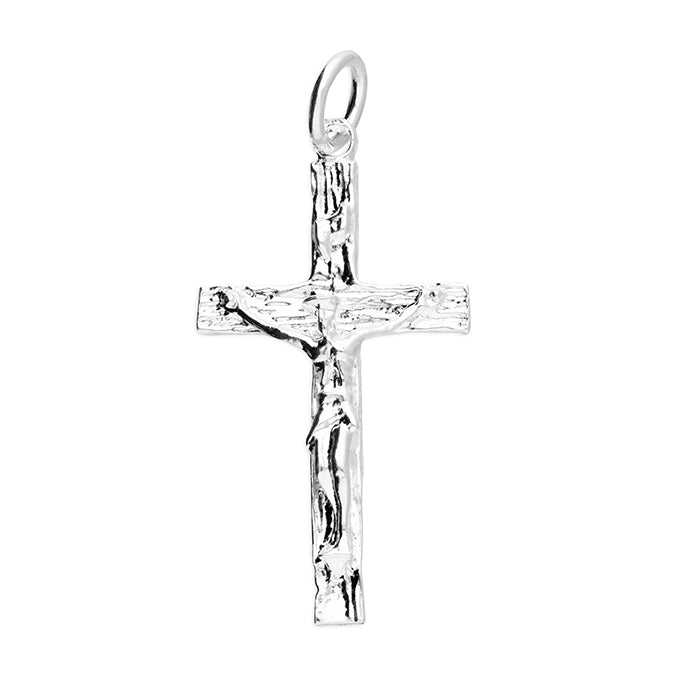 Sterling Silver Crucifix Pendant 28mm High