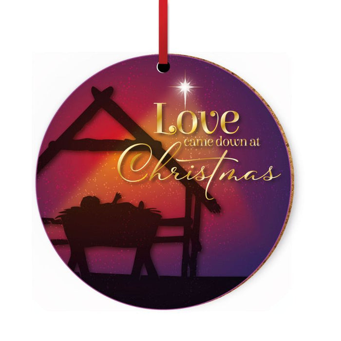 10% OFF Love Came Down At Christmas, Ceramic Christmas Decoration 10cm / 4 Inches Diameter ONLY 1 X AVAILABLE