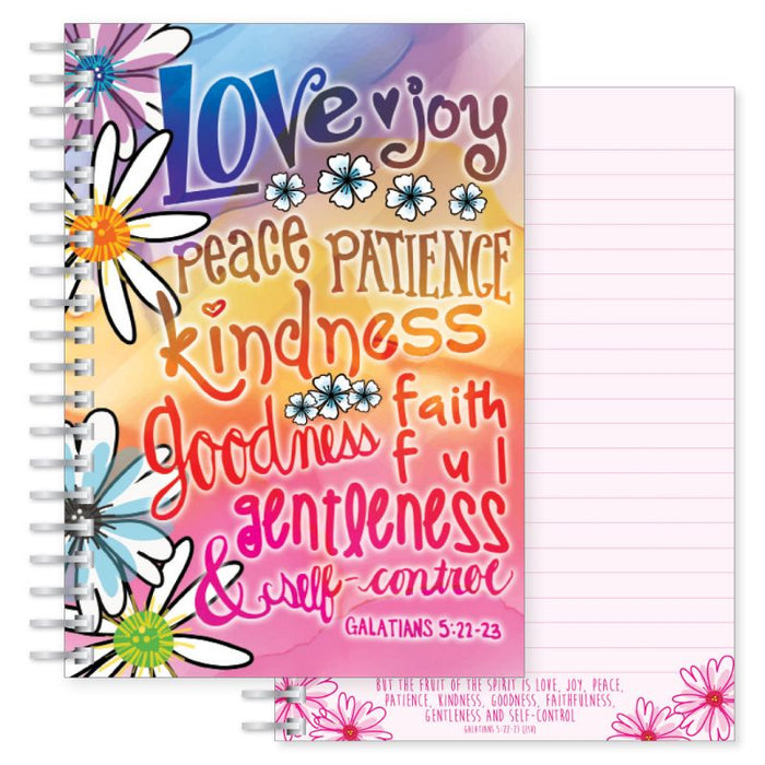 Fruits Of The Holy Spirit, Notebook 160 Lined Pages With Bible Verse Galatians 5:22-23 Size A5 21cm / 8.25 Inches High