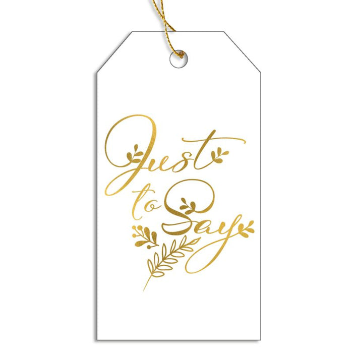 21% OFF Just To Say, Pack of 12 Gift Tags 8.5cm / 3.25 Inches High