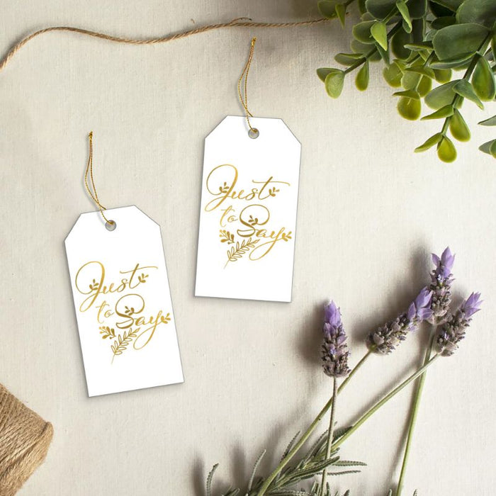 21% OFF Just To Say, Pack of 12 Gift Tags 8.5cm / 3.25 Inches High