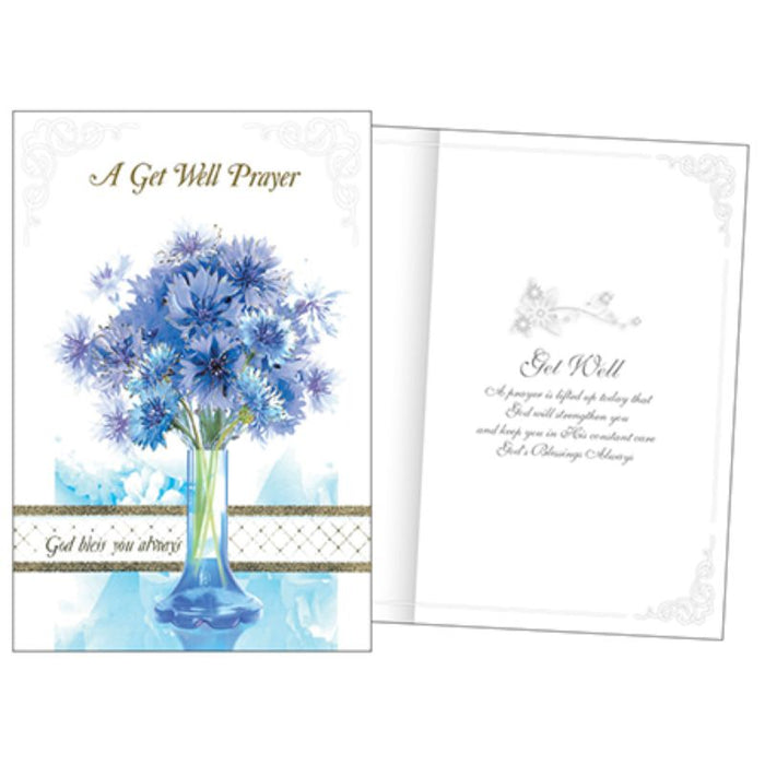 A Get Well Prayer, God Bless You Always Greetings Card