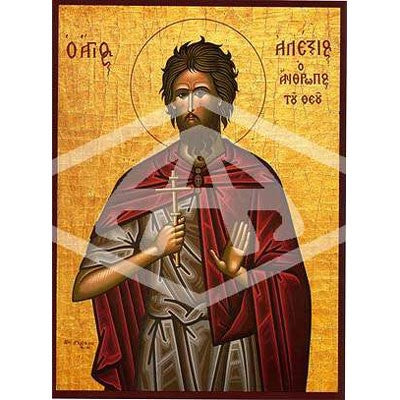 Alexius The Man of God, Mounted Icon Print Size 20cm x 26cm