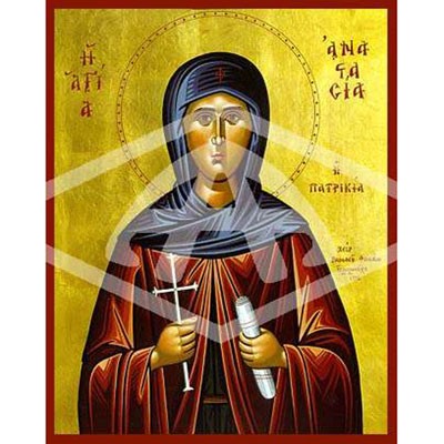 Anastasia The Patrician, Mounted Icon Print Size: 14cm x 20cm