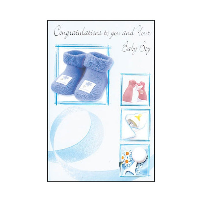 New Baby Congratulations Greetings Card For A Boy