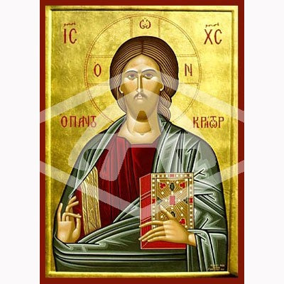 Christ Pantocrator, Mounted Icon Print Available In Various Sizes