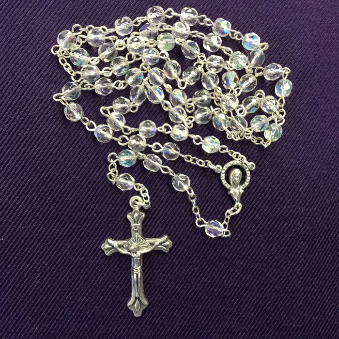 Crystal Coloured Glass Rosary 5mm Beads