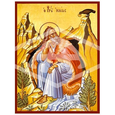 Elijah The Prophet, Mounted Icon Print 20cm x 26cm