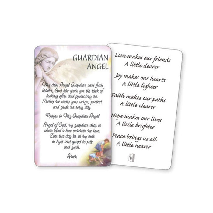 Guardian Angel, Laminated Prayer Card