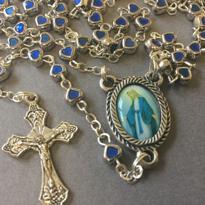 Heart Shaped Rosary Beads Our Lady of Grace