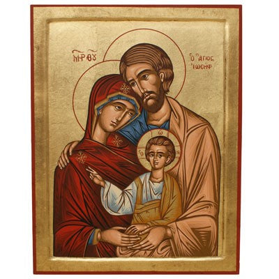 Holy Family Handmade Recessed Icon, Available In 6 Sizes