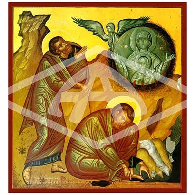 Moses and the Burning Bush, Mounted Icon Print Size 20cm x 26cm