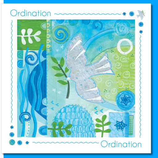 Christian Greetings Cards For Ordination, Ordination Greetings Card, Holy Spirit Dove Design With Bible Verse