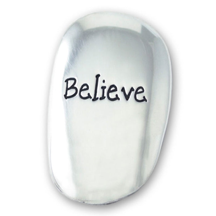 Believe, Pocket Prayer Stone 4cm High