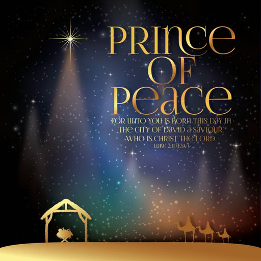 Religious Christmas Cards, Luxury Christmas Cards Pack of 10 Prince Of Peace, Bible Verse Luke 2:11