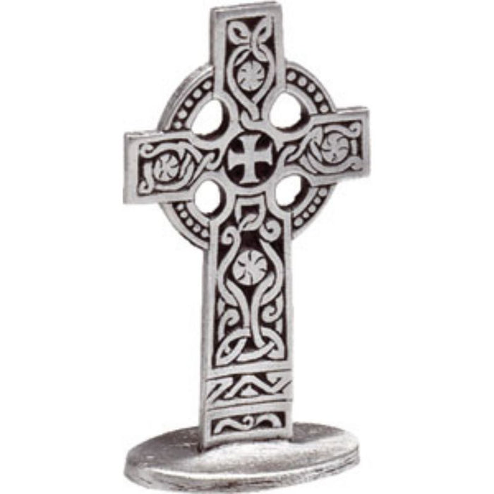 Standing Celtic Cross, Classic Engraved Celtic Knot Designs, 7.5cm / 3 Inches High