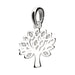 Tree of Life Small Sterling Silver Pendant, Inset With Cubic Zirconia Stones 11mm High