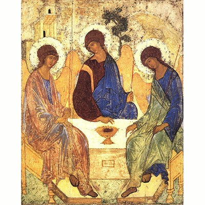 Trinity Icon by Andrej Rublev, Mounted Icon Print Available In Various Sizes