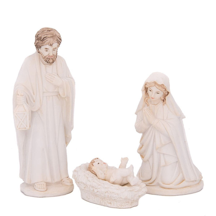 10% OFF Nativity Crib Set, 11 Ivory White Crib Figures 9cm / 3.5 Inches High and 25cm / 10 Inches Wide Stable With LED Lights