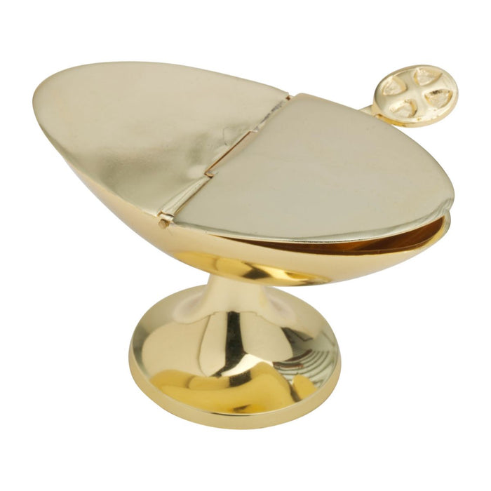 Incense Boat & Spoon, Gold Plated Brass 13cm / 5 Inches In Length