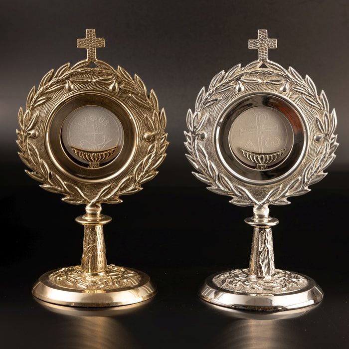 Monstrance - Silver Nickel Plated Brass 25cm / 10 Inches High