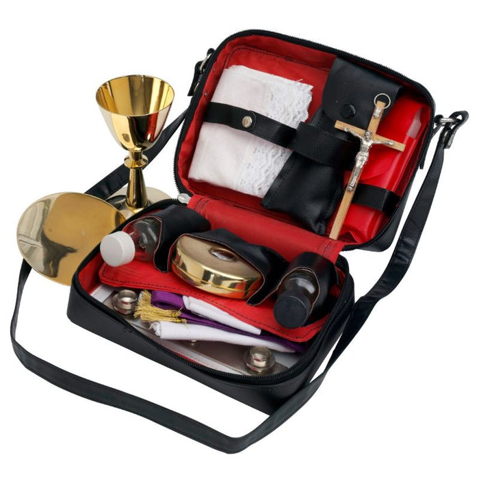 Portable Mass Kit, Compact Black Leatherett Zip Case With Sholder Strap