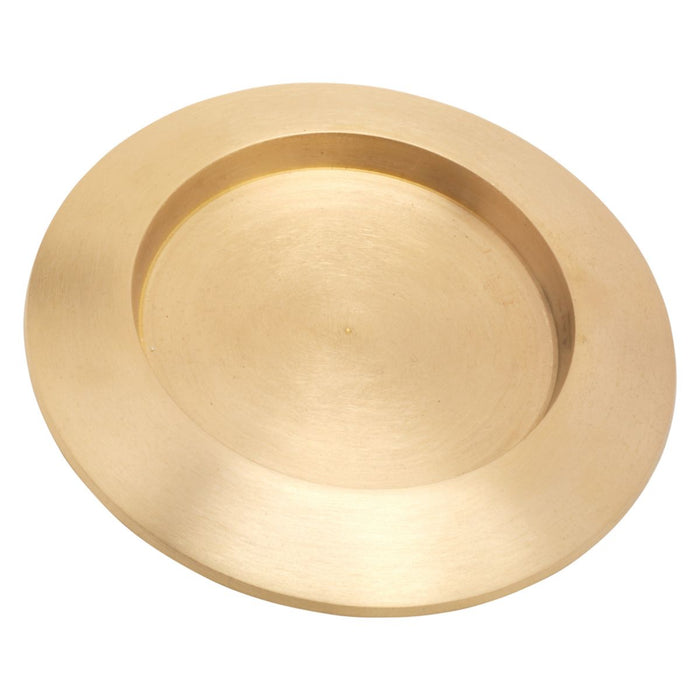 Candle Holder For Up To 3 Inch Diameter Candles Or 7-9 Day Sanctuary Glasses, Brass With a Brushed Matt Gold Finish