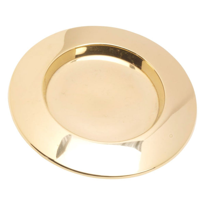 Candle Holder For Up To 3 Inch Diameter Candles Or 7-9 Day Sanctuary Glasses, Polished Brass Finish