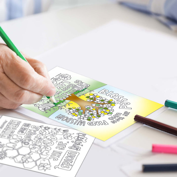 10 Exploring Proverbs Colouring Postcards, by Jacqui Grace