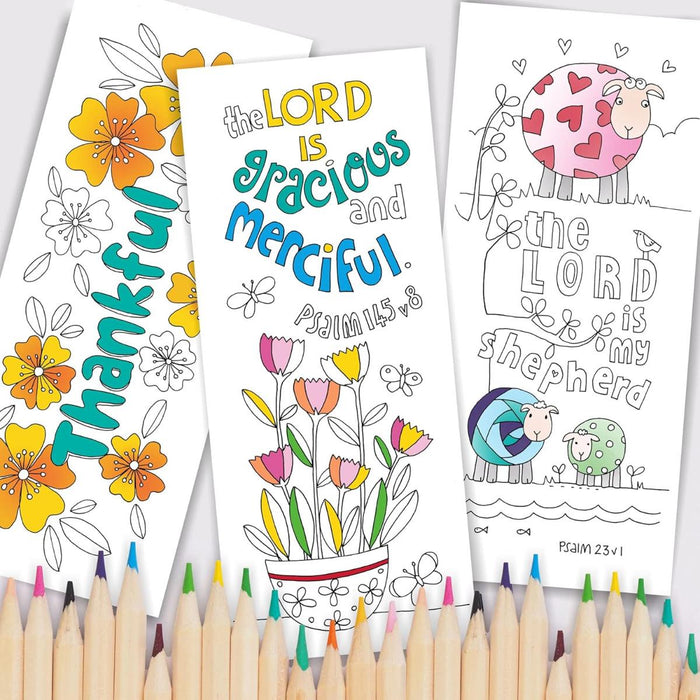 10 Exploring The Psalms: Colouring Bookmarks With Bible Verses On The Reverse, by Jacqui Grace