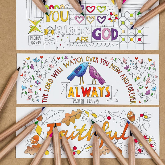 10 Exploring The Psalms: Colouring Bookmarks With Bible Verses On The Reverse, by Jacqui Grace