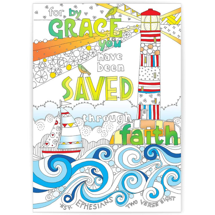 10 Images of Grace: Colouring Postcards With Bible Verses On The Reverse, by Jacqui Grace