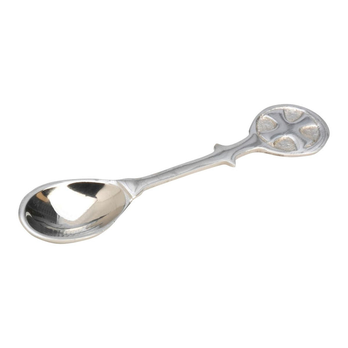 Incense Spoon, Nickel Plated Brass With Cross Motif 10cm / 4 Inches In Length