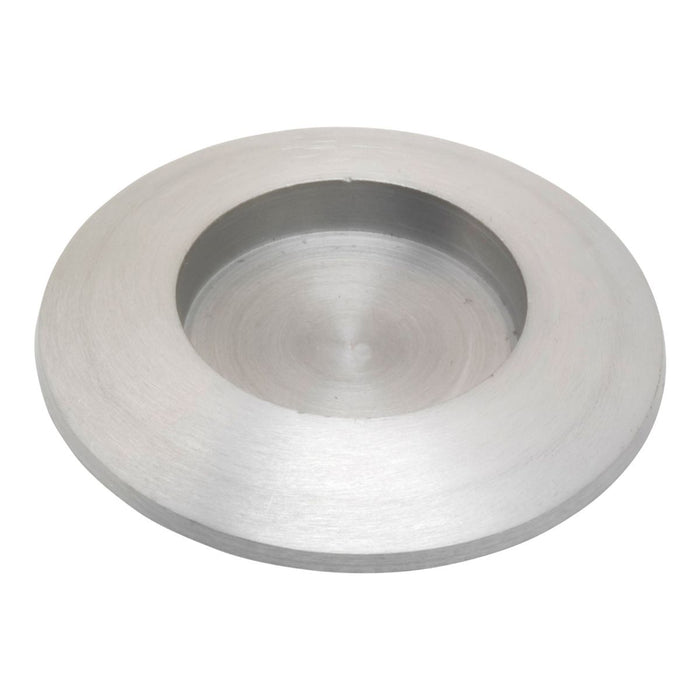 Candle Holder For Up To 2 Inch Diameter Candles, Brushed Aluminum With a Matt Silver Finish