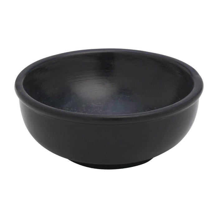 Incense Bowl, Black Coloured Soapstone - Large Size 10cm / 4 Inches Diameter