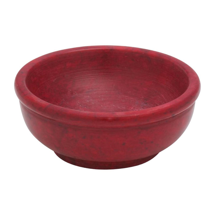 Incense Bowl, Red Soapstone - Medium Size 7.5cm / 3 Inches Diameter