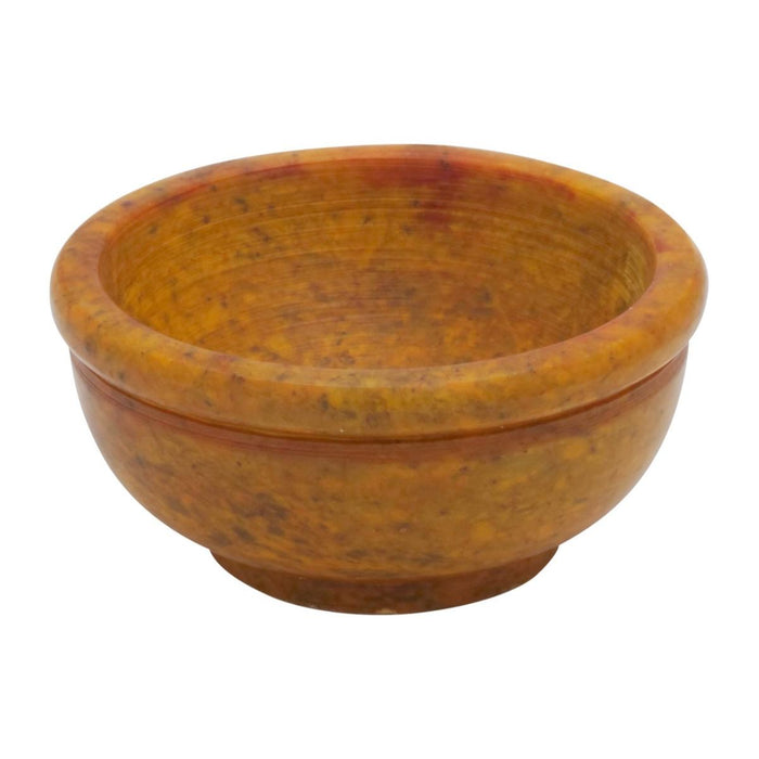 Incense Bowl, Amber Coloured Soapstone - Small Size 6.5cm / 2.5 Inches Diameter