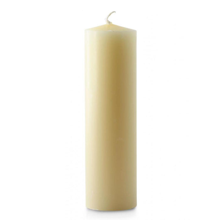 2 Inch Diameter Single Church Altar Candle With Beeswax, Available In Various Lengths Up To 36 Inches High