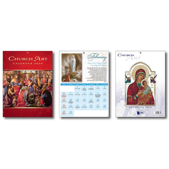 2025 Church Art Calendar Pack of 10, Our Lady of Perpetual Help and Old Master Painting Cover Designs, Available August - September 2024