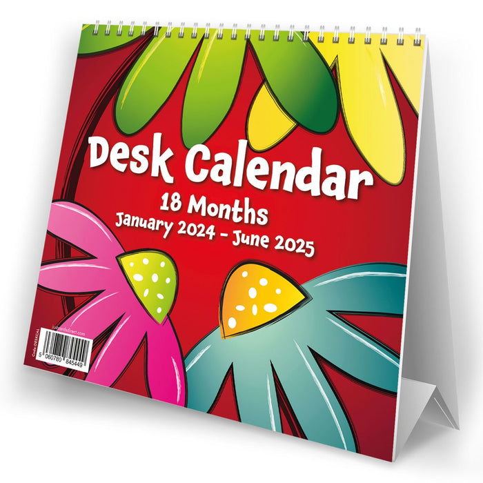 2025 Desktop Calendar (For 18 Months) Starting January 2025 to June 2026, For Home and Office AVAILABLE AUGUST 2025