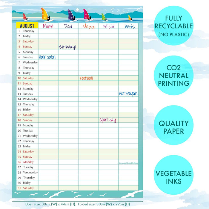 2025 Family Planner - Calendar, For Home or Workplace Suitable For up to 5 People AVAILABLE SEPTEMBER